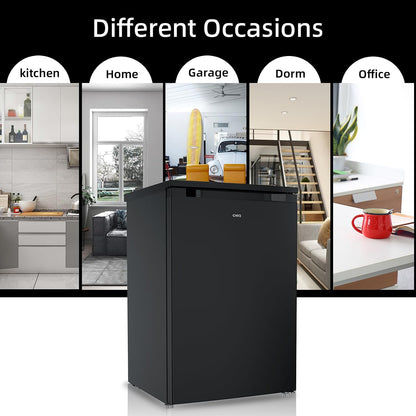 Upright Freezer 90L Reversible Door Adjustable Thermostat Black