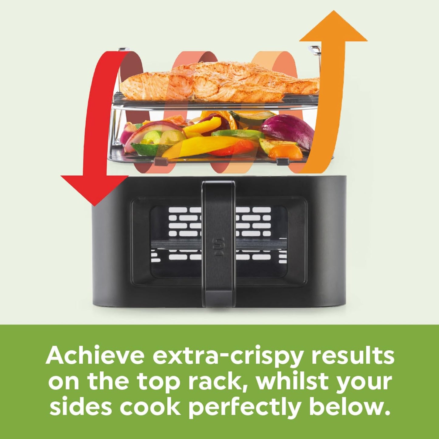 Double Stack Air Fryer 9L 2400W 12 Functions Black