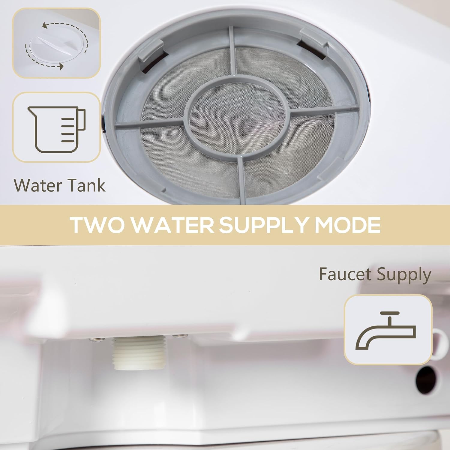 Table Top Dishwasher 6L Built-In Tank 4 Place Settings Touch Control White