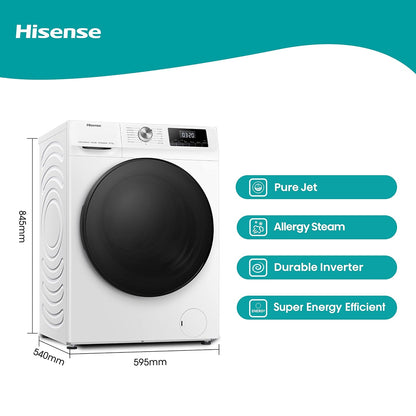 Freestanding Washer Dryer 8Kg Wash 5Kg Dry 1400Rpm Pure Steam White