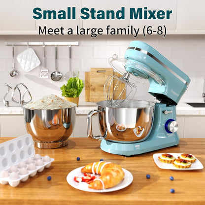 Stand Mixer 4.5L+5L Bowls 8-Speed 1000W Tilt-Head Blue