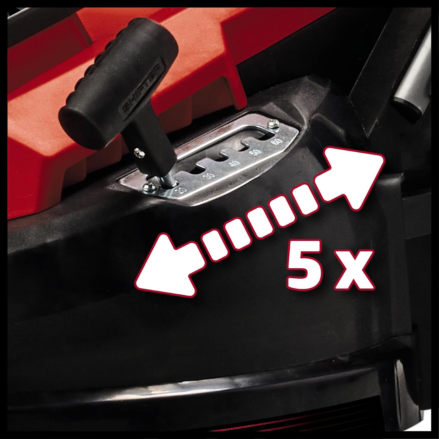 Corded Electric Lawn Mower 37cm 1600W 38L Grass Box 5 Heights Red Black