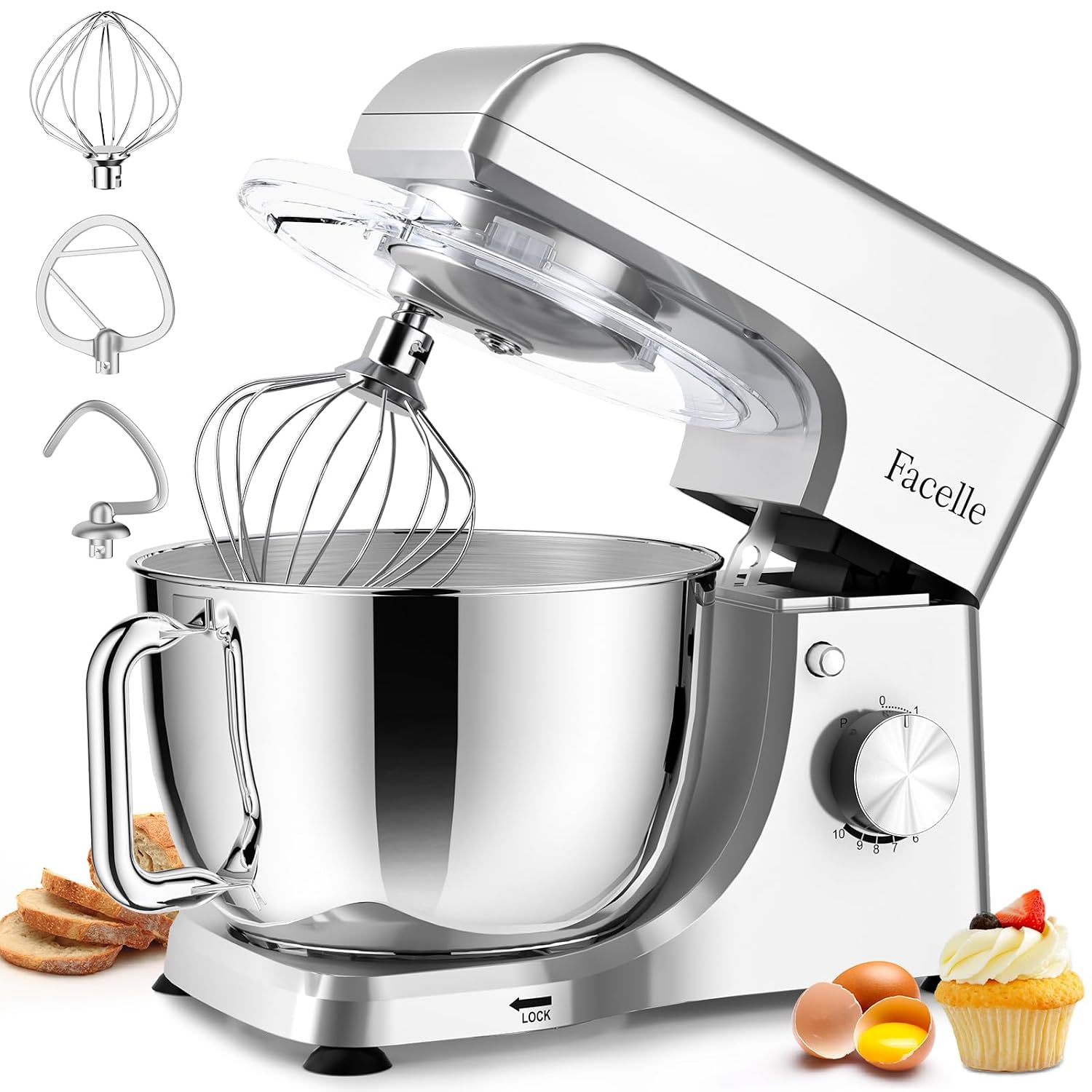 Stand Mixer 5.5L 1500W 10 Speed Pulse Black