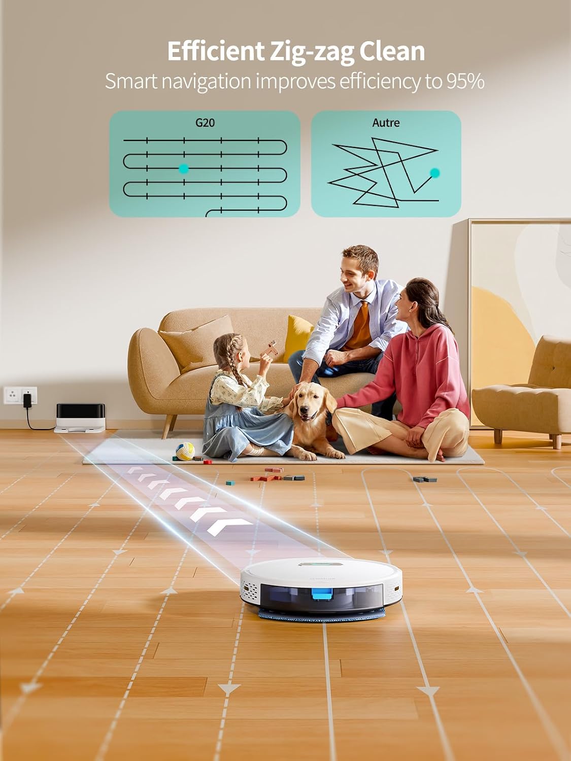 Robot Vacuum Cleaner 7000Pa LiDAR Navigation Auto-Empty White
