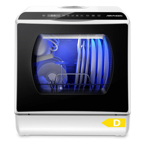 Mini Table Top Dishwasher 6 Programs Countertop Portable Dual Water Supply Baby Care Mode