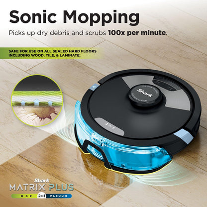 Robot Vacuum & Mop 2-in-1 Self-Empty LiDAR Mapping Edge Cleaning Black