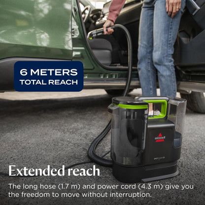 Portable Carpet Cleaner 16,400Pa Suction Dual Tank Black