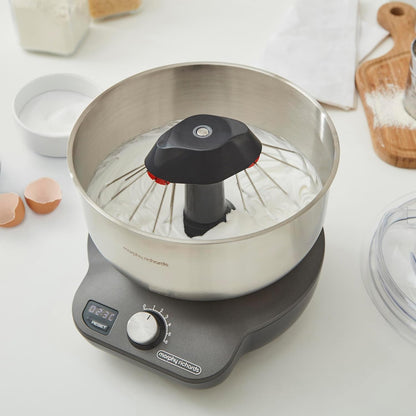 Stand Mixer 4L 650W 6 Speeds Dual Beaters Grey
