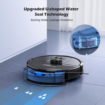 Robot Vacuum And Mop 5500Pa LiDAR Navigation 5 Maps Black