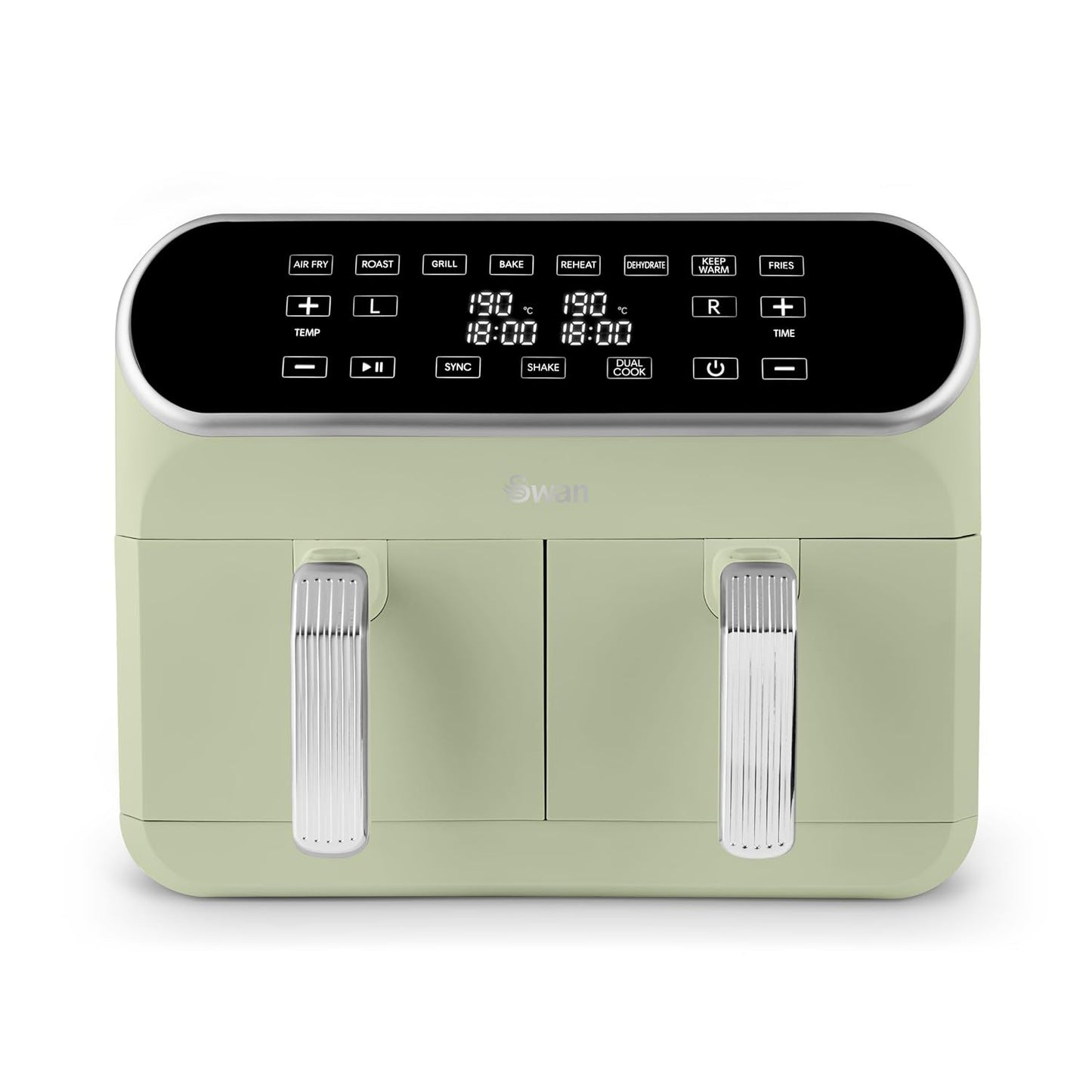 Air Fryer 8L Dual Basket 13 Presets Match Cook White
