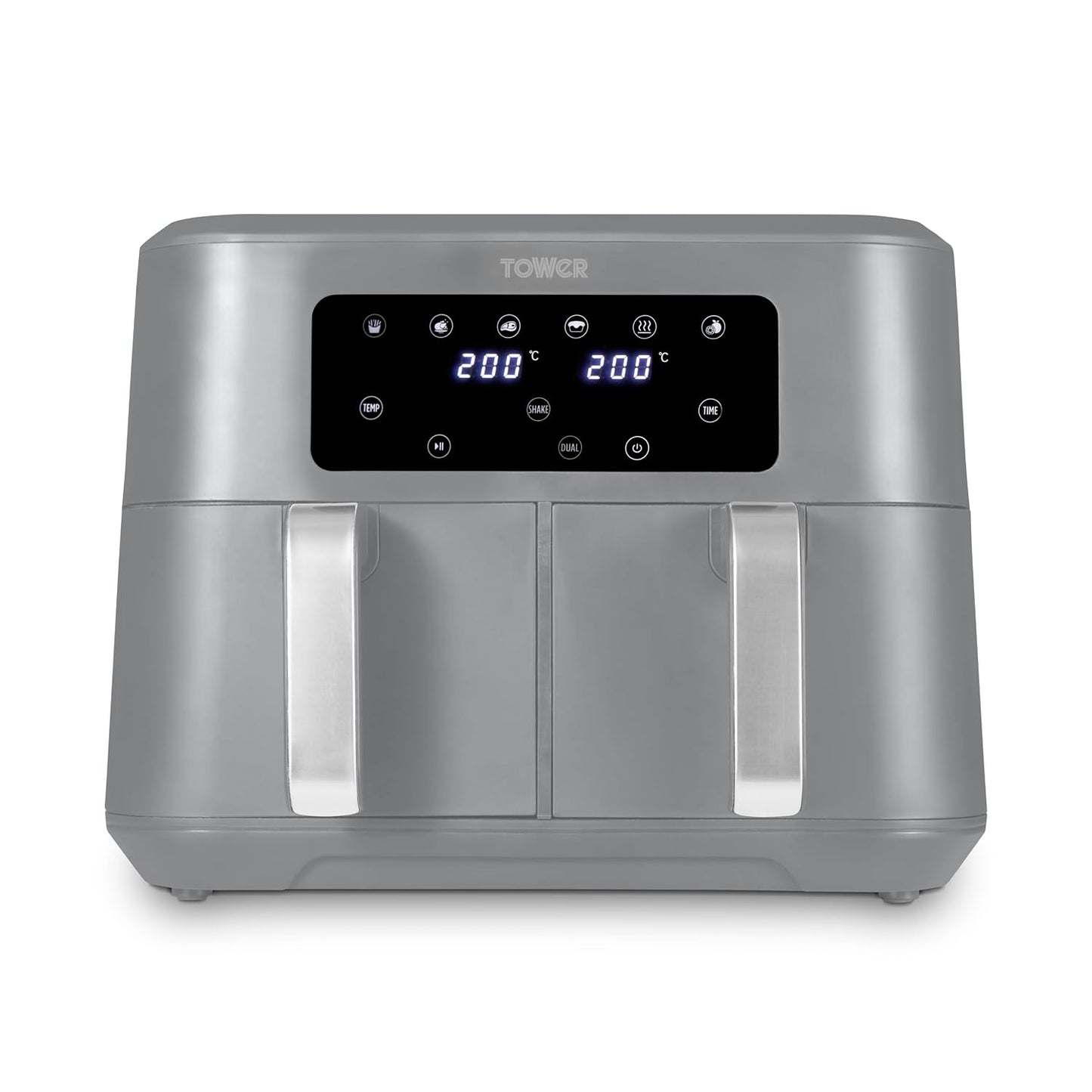Vortx 8.5L Dual Basket Air Fryer With Dual Cook Function 2400W Midnight Blue Chrome