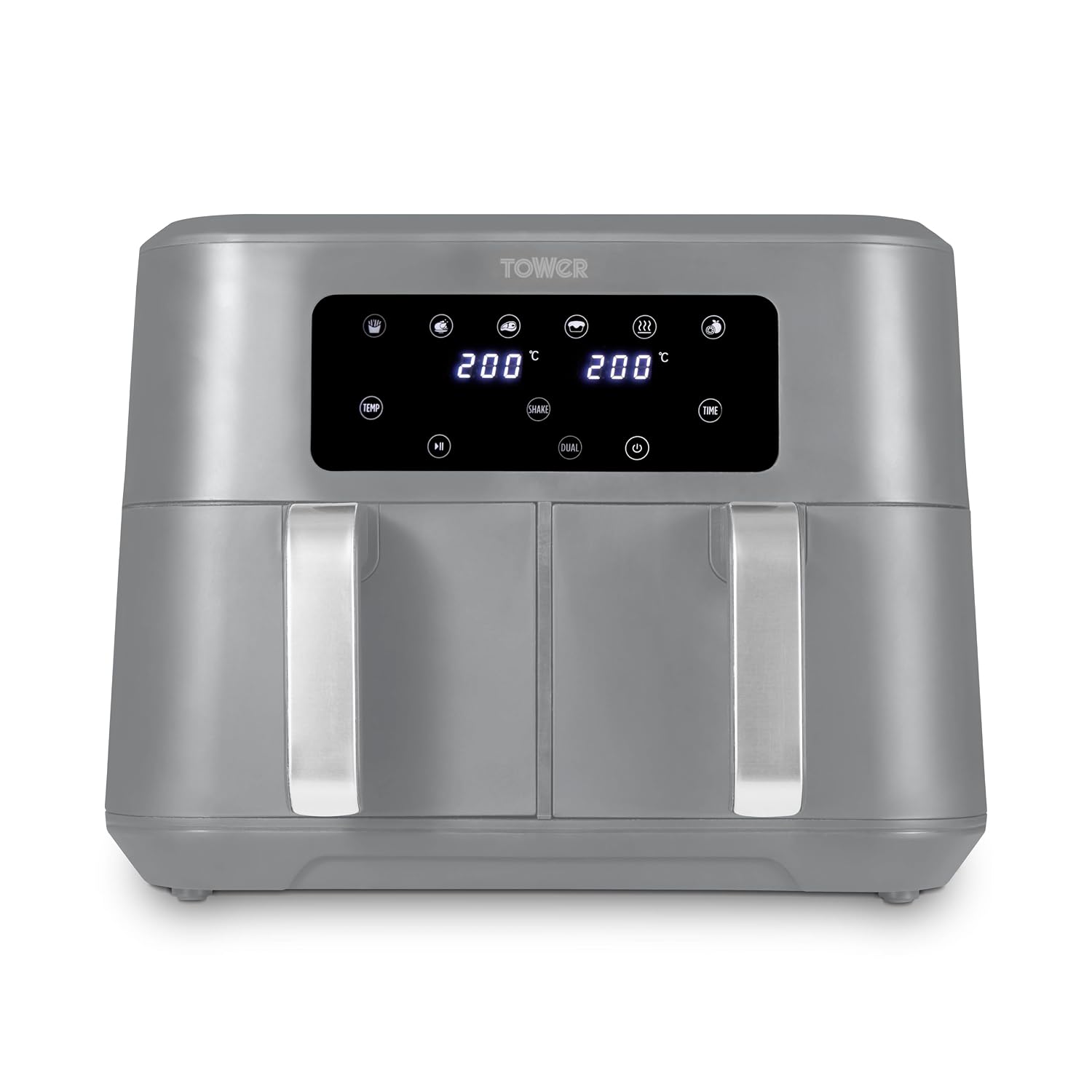 Vortx 8.5L Dual Basket Air Fryer With Dual Cook Function 2400W Midnight Blue Chrome