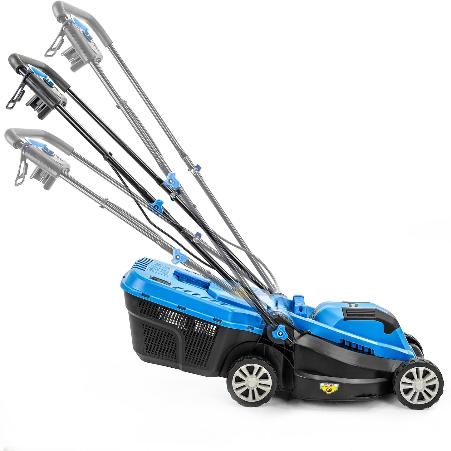 Corded Electric Lawn Mower 33cm 1300W 30L Grass Box 3 Heights Blue