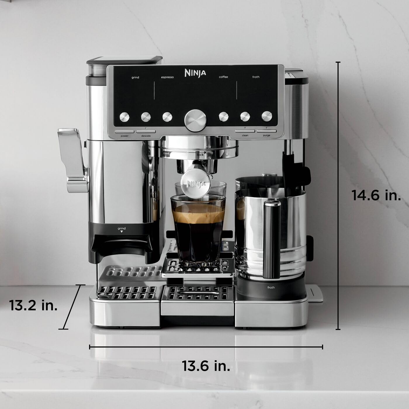 3-In-1 Espresso Cold Brew Filter Coffee Machine 25 Grind Settings Silver