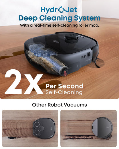 Robot Vacuum And Mop 20000Pa Suction Auto-Emptying Black