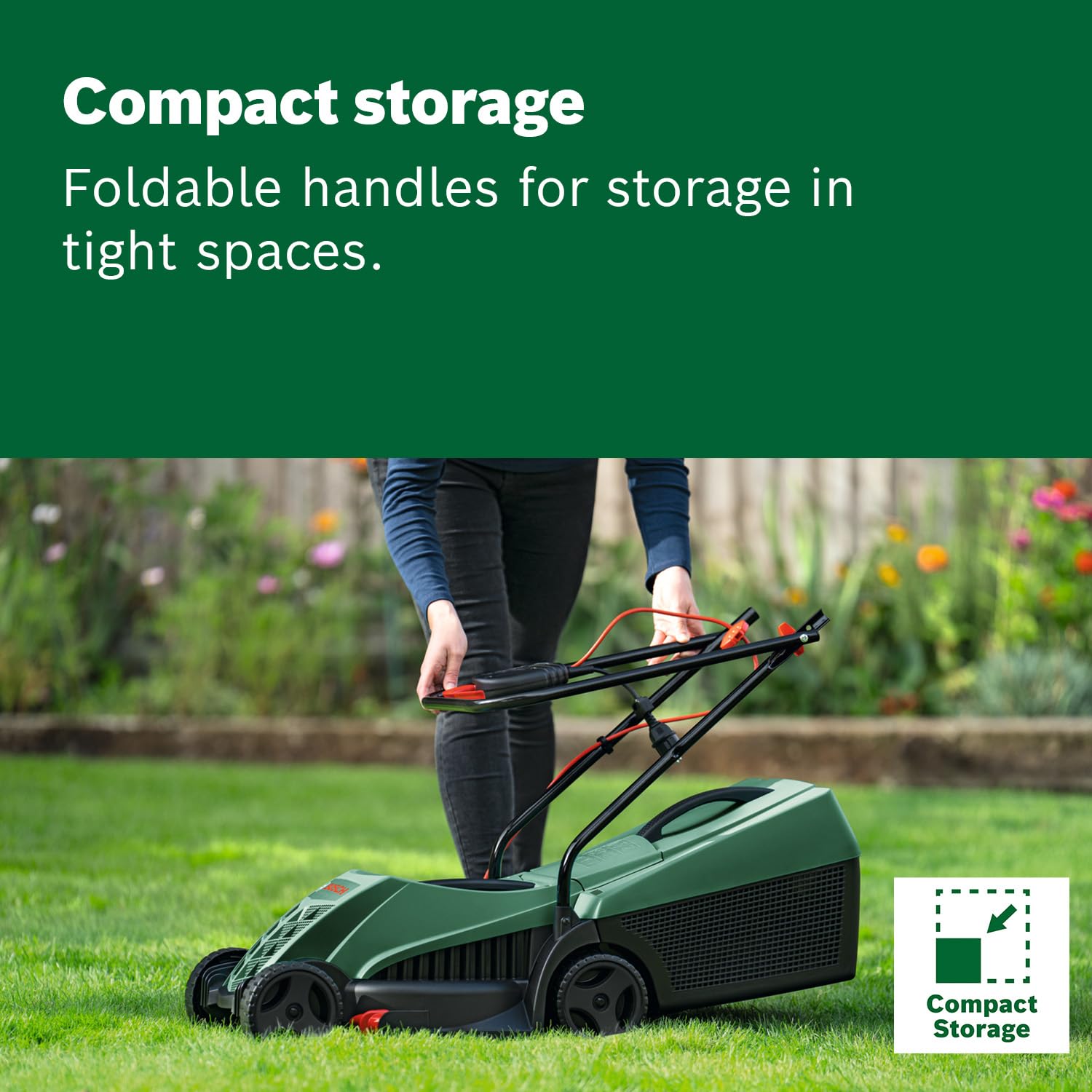 Corded Lawn Mower 32cm 1200W 31L Grass Box Extra Blade