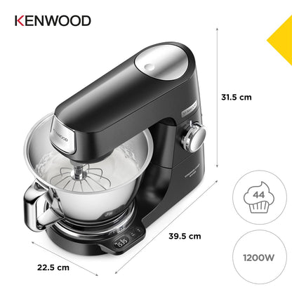 Stand Mixer 1200W Integrated Scale 5L 3.5L Bowls Black