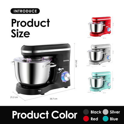Stand Mixer 6.2L 1400W 6 Speed Tilt-Head Black