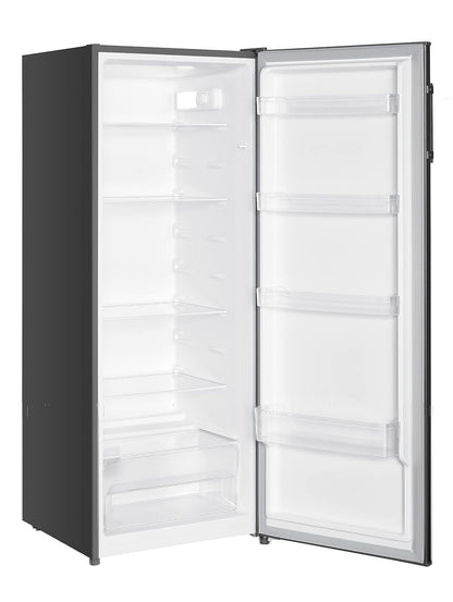 Tall Freestanding Larder Fridge 240L 143cm 55cm 5 Shelves Reversible Door Inox