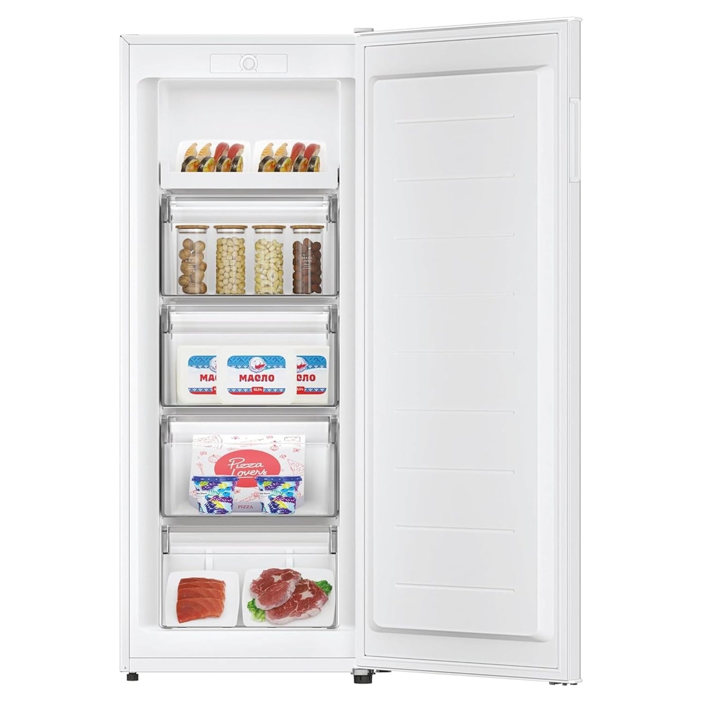 Upright Freezer 170L 200W E Rated 5 Shelves White