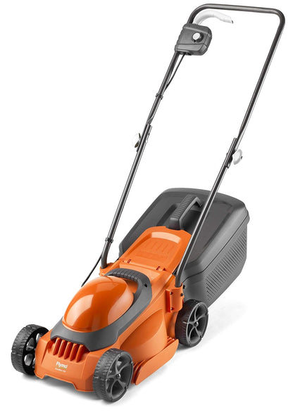 Corded Wheeled Lawn Mower 32cm 1300W 30L Grass Box Orange Grey