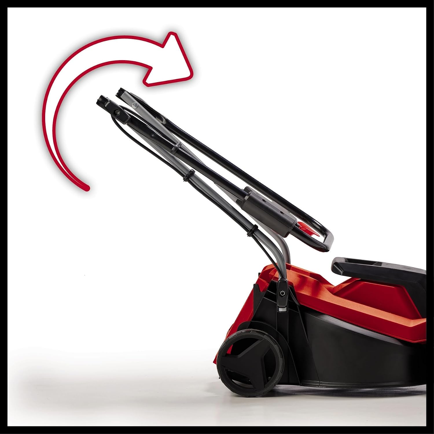 Electric Lawn Mower 32cm 1000W 30L Grass Box 3 Cutting Heights Red Black