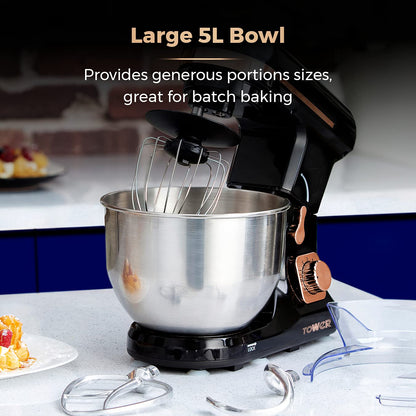 Stand Mixer 5L 6 Speeds Pulse Function 1000W Rose Gold