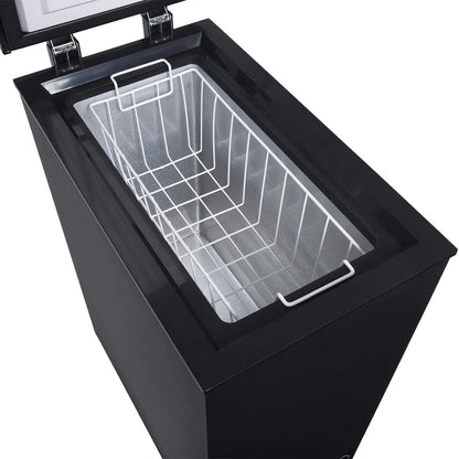 Chest Freezer 60L Slimline Compact Manual Defrost Black