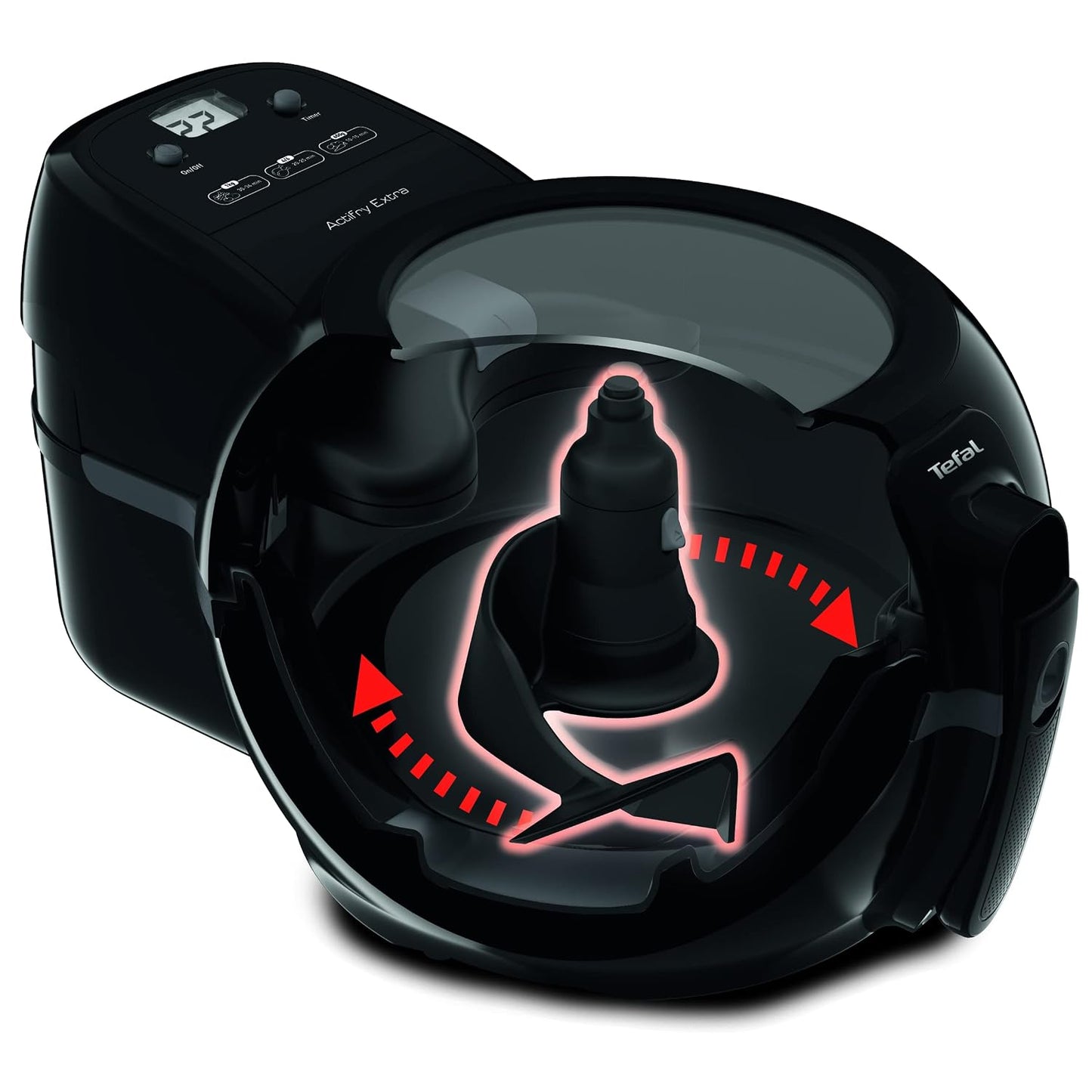 Air Fryer 1.2kg Capacity 1550W 6 People Low Oil Automatic Scoop Black