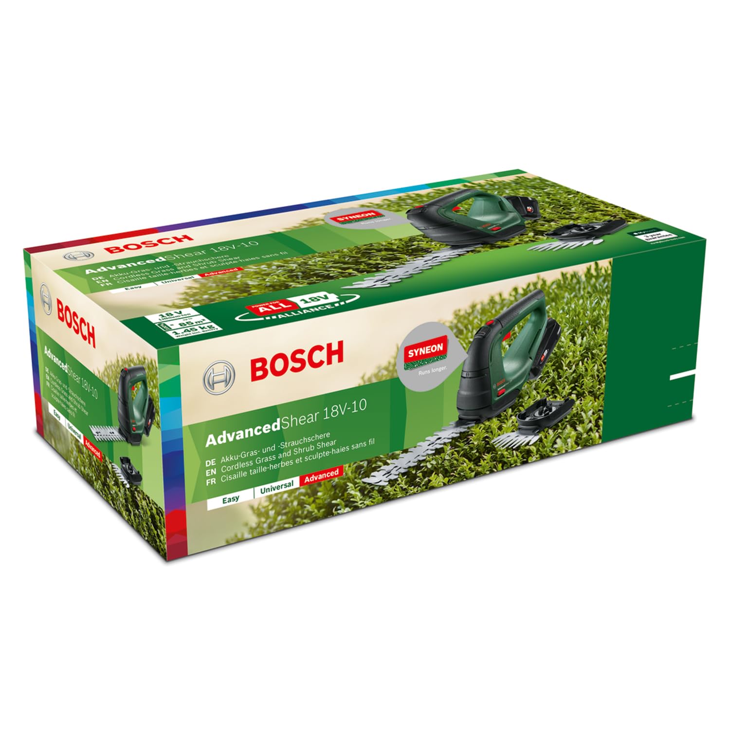 Cordless Grass And Shrub Shear 18V 2.0Ah 85m² Black Green