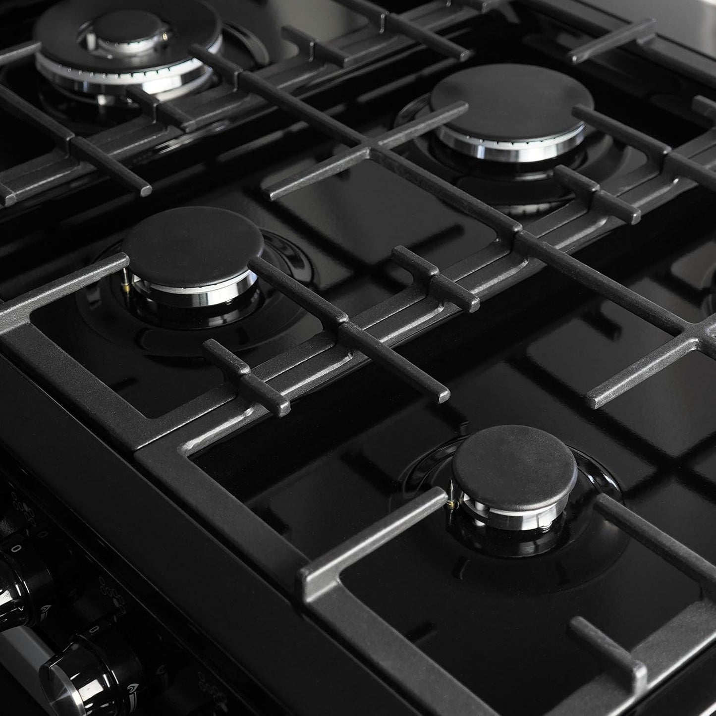 Dual Fuel Range Cooker 100cm Freestanding 7 Burners 2 Ovens Cream