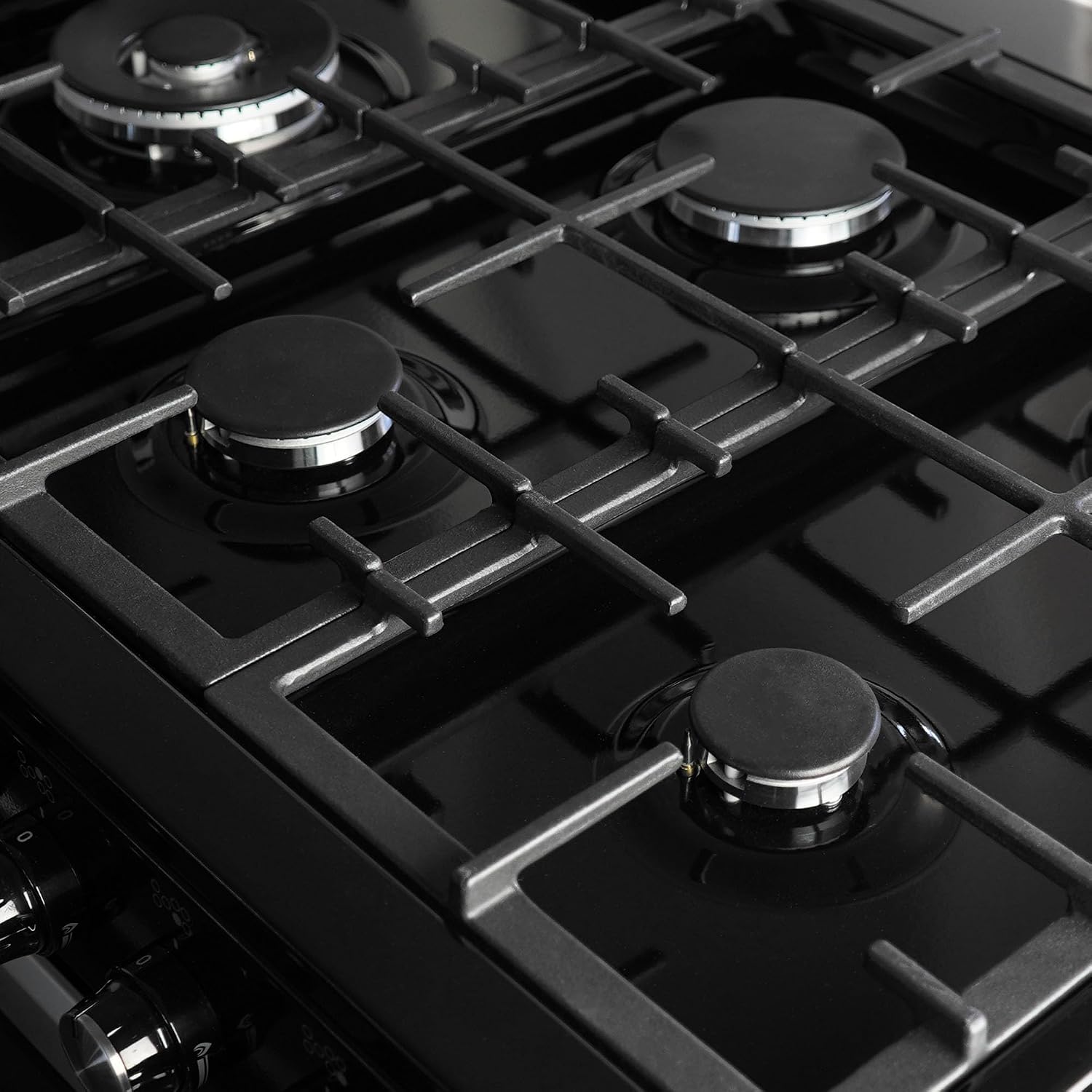 Dual Fuel Range Cooker 100cm Freestanding 7 Burners 2 Ovens Cream