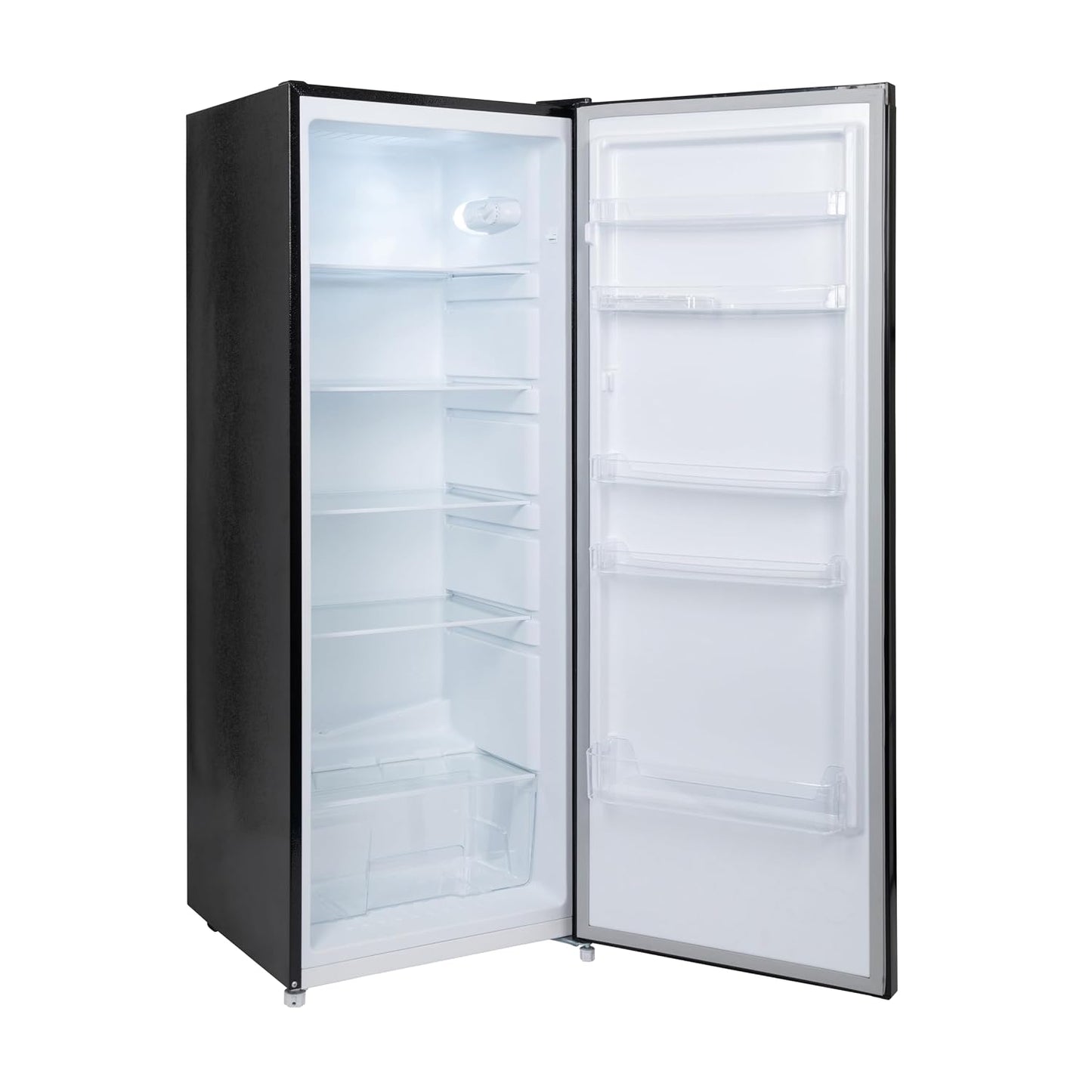 Freestanding Larder Fridge 241L 144Cm Reversible Door Mark-Proof Finish Black