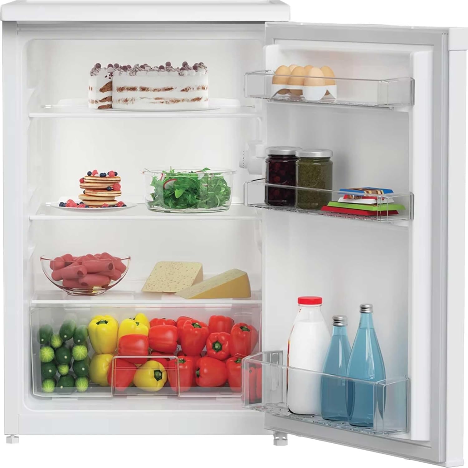 Under Counter Larder Fridge 128L 85cm Low Frost White Reversible Door