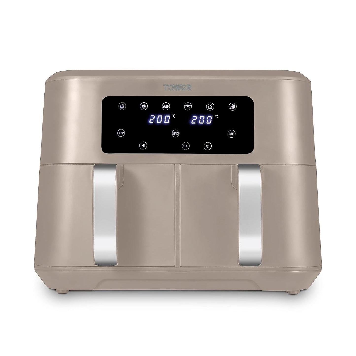 Vortx 8.5L Dual Basket Air Fryer With Dual Cook Function 2400W Midnight Blue Chrome