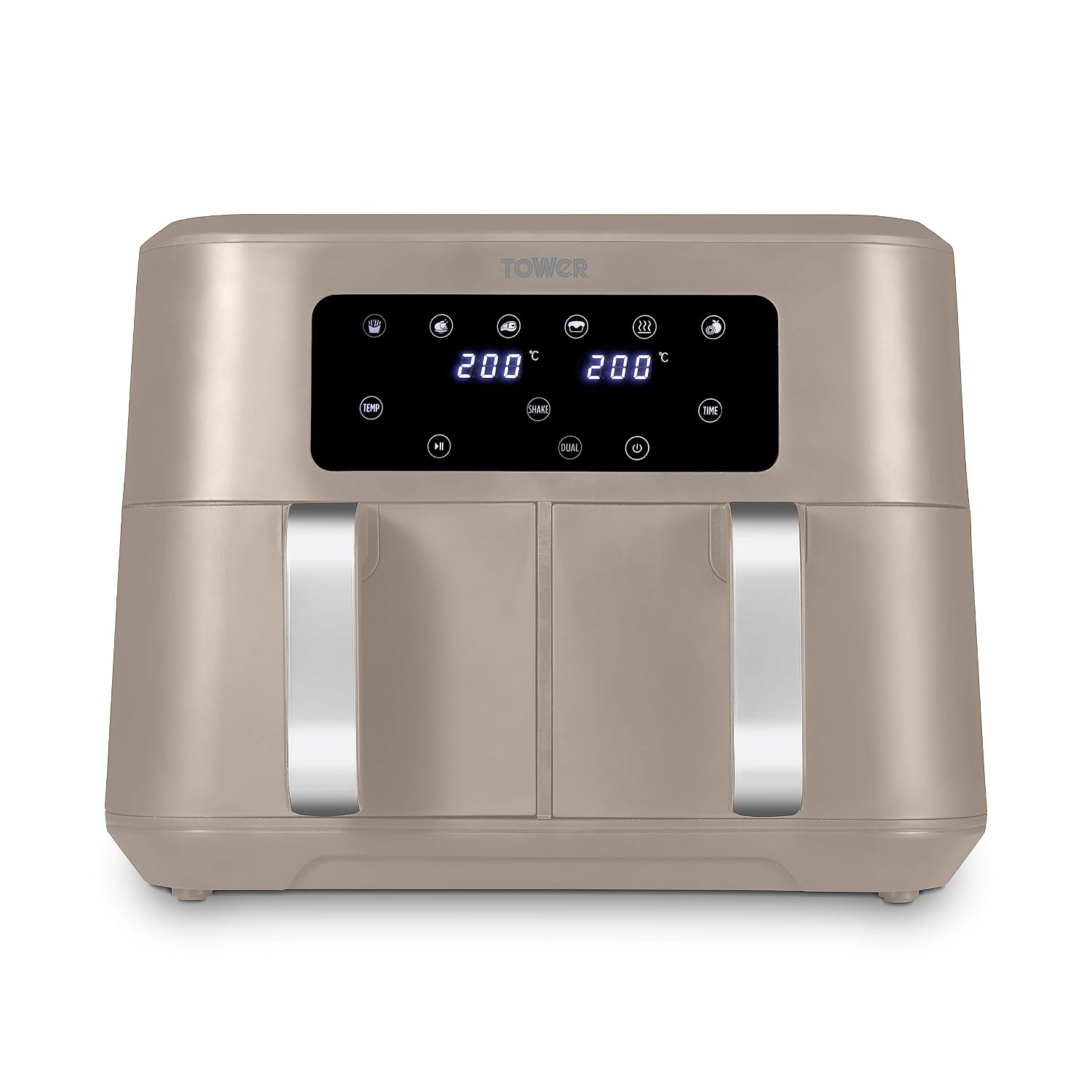 Vortx 8.5L Dual Basket Air Fryer With Dual Cook Function 2400W Midnight Blue Chrome