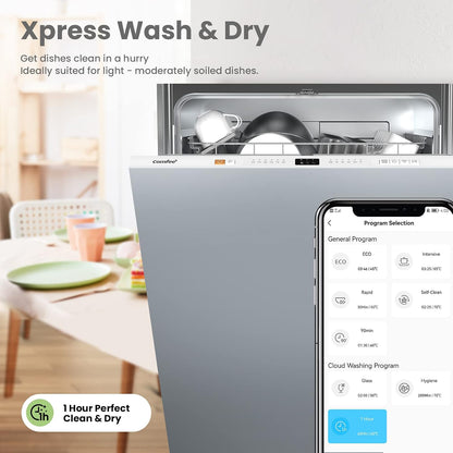 Built-In Dishwasher 12 Place Settings 8 Programs 47dB White