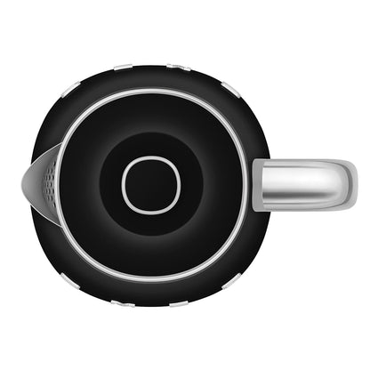 50'S Style Retro Range Breakfast Set 0.8L 1400W Mini Kettle And 4-Slice 2000W Toaster Black
