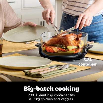 Portable Air Fryer 3.8L 1700W 4 Functions Stone