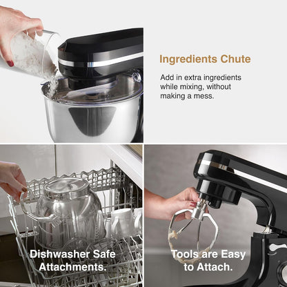Stand Mixer 4.5L 1000W 8 Speeds With Pulse Function Black