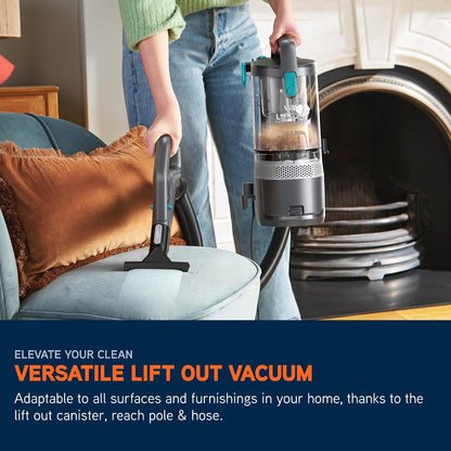 Upright Bagless Vacuum Cleaner 600W 2L HEPA Filter Graphite/Teal