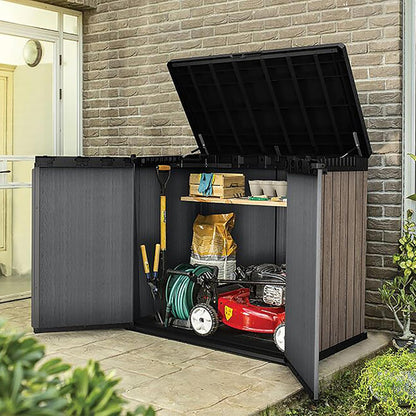 1150L Outdoor Garden Storage Box — Lockable Weatherproof Resin Storage for Tools, Bins & BBQ