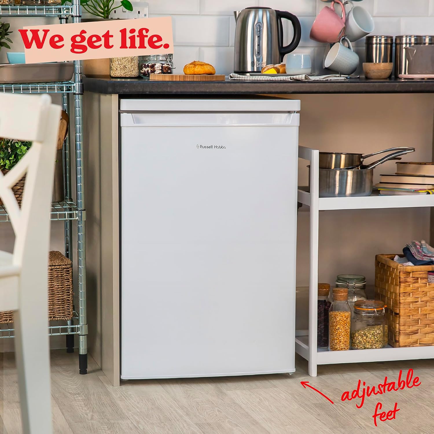 Under Counter Freezer 91L 55cm White Freestanding