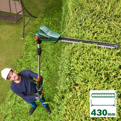 Telescopic Hedge Trimmer 18V Cordless 135° Pivoting Head Green