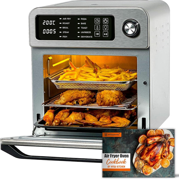 Air Fryer Oven 15L 1700W 10-in-1 Digital Knob Silver