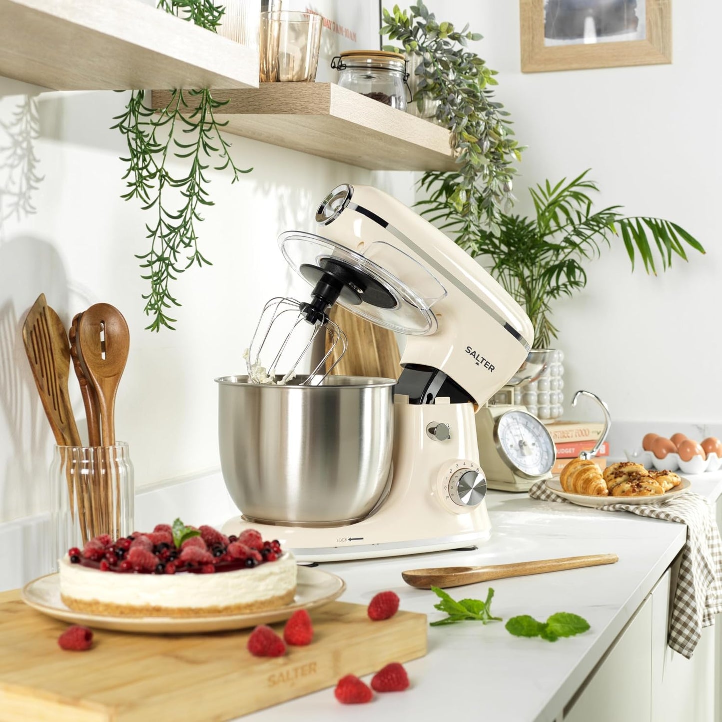 Stand Mixer 5L 1300W 8 Speed Cream