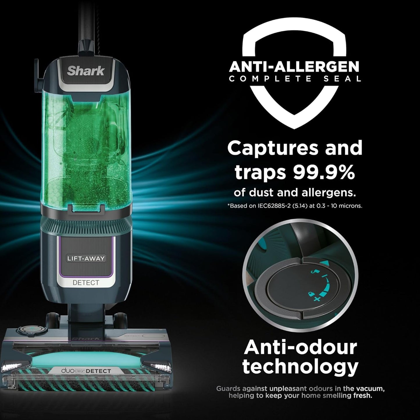 Upright Vacuum Cleaner 2.5L XL Dust Cup DuoClean Detect Corded Blue