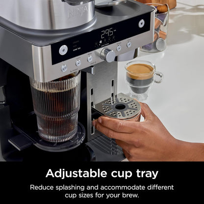 2-in-1 Filter Coffee And Pod Capsule Machine 1.8L Built-in Milk Frother Black