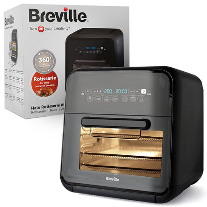 Air Fryer Oven 10L 2000W Digital Touch Fry Bake Dehydrate Black Grey