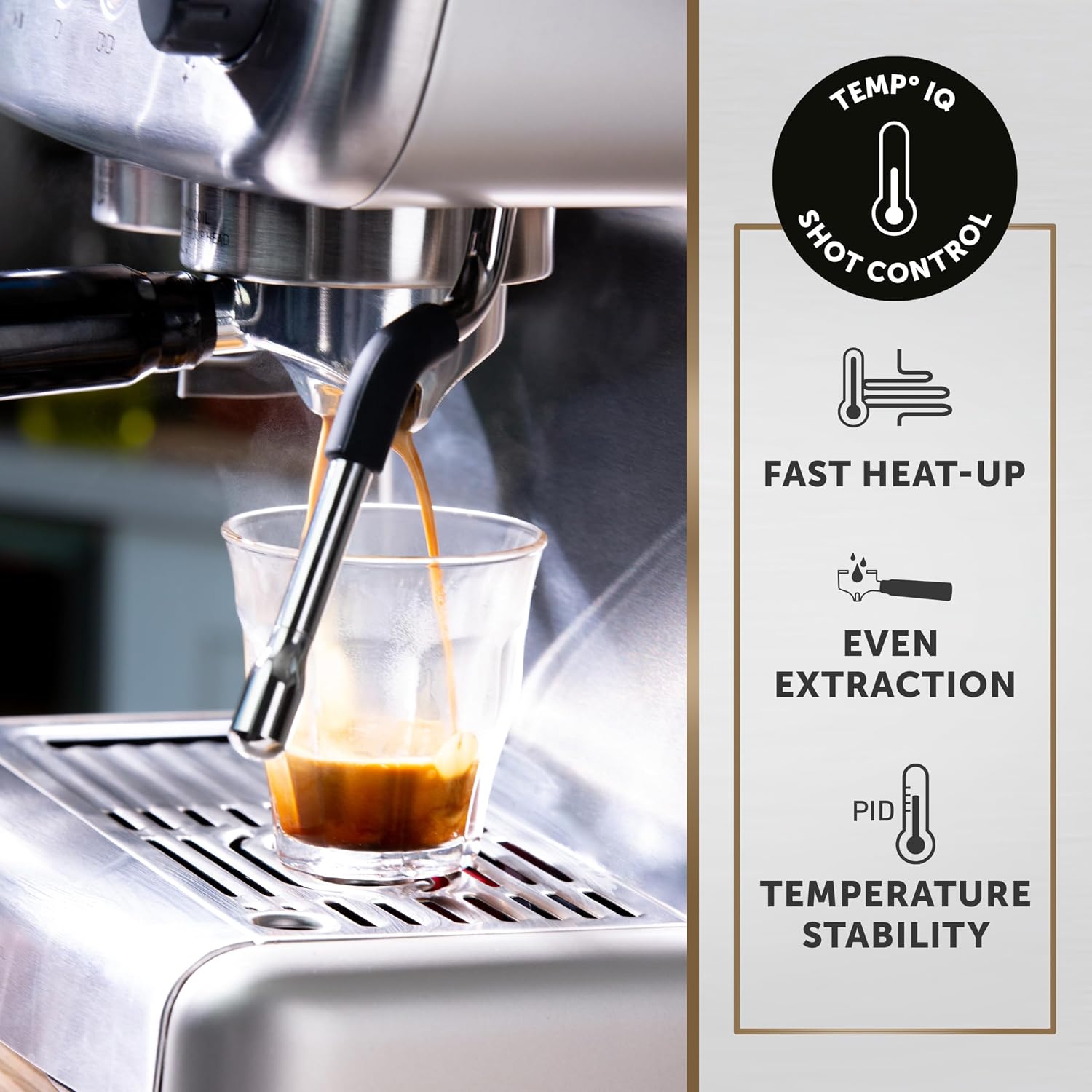 Espresso Machine 2.8L 15 Bar Integrated Grinder Stainless Steel